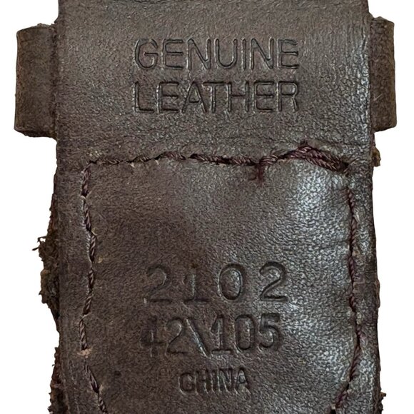 VTG 90s PREPPY GRUNGE ACADEMIA Braided Brown Leather Belt UNISEX Men’s 42” - Picture 6 of 6